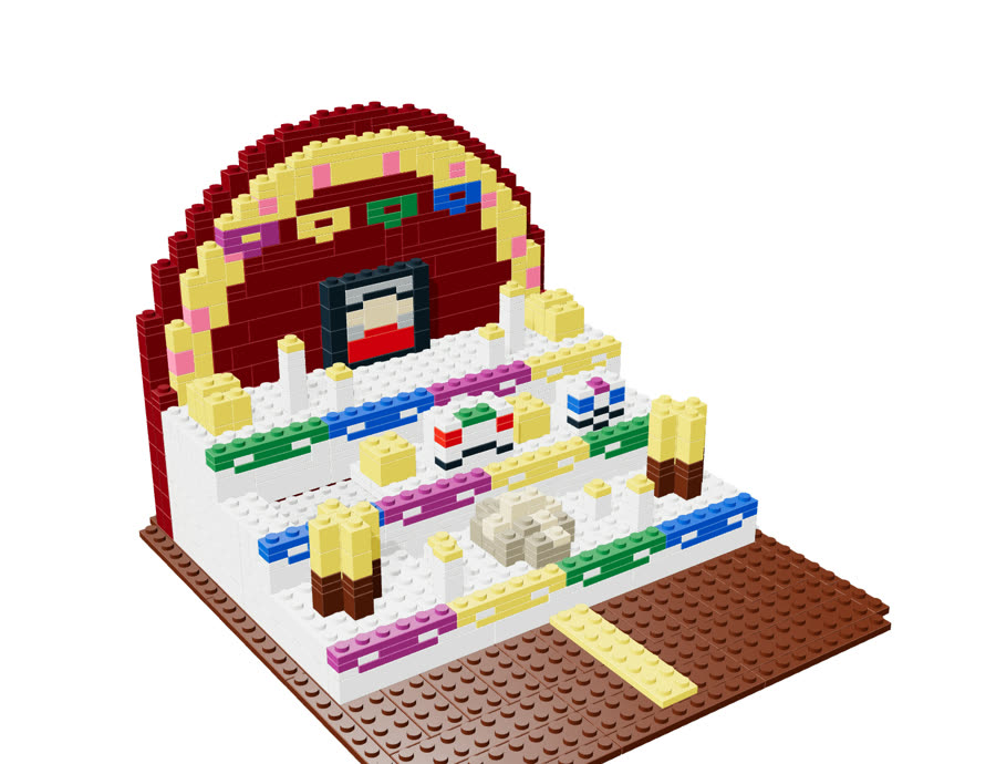 Klemmbaustein-Modell: Ofrenda zum Día de Muertos